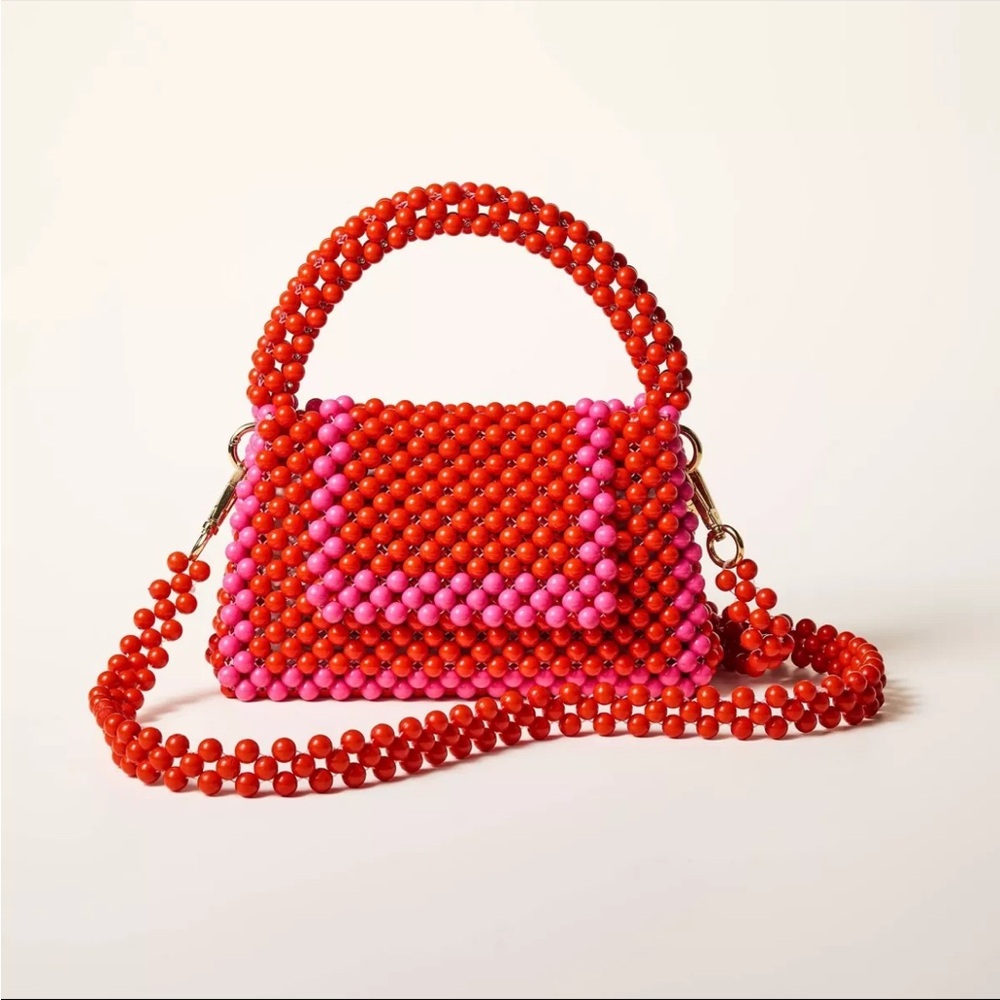 Kate Spade New York x Target Red Colorblock Beaded Crossbag